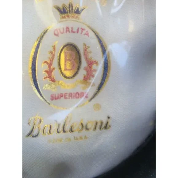 Vintage Black Barlesoni Fedora Unisex Hat Black Band Made of Imported Furs 7 - Picture 7 of 7